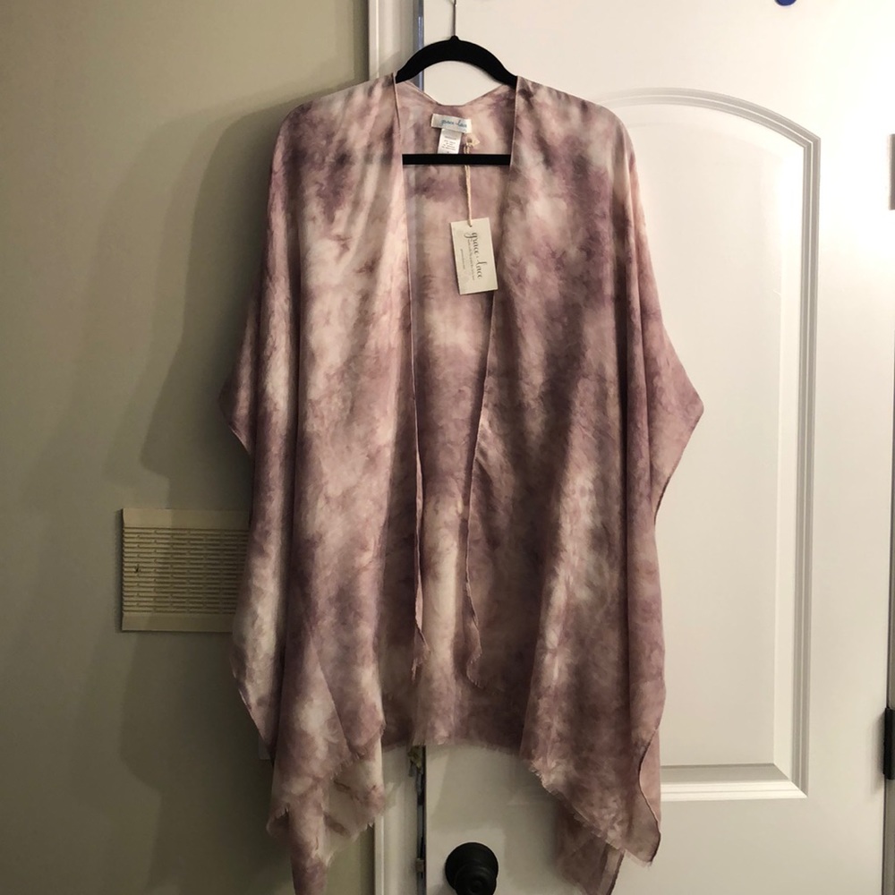 Grace and Lace tie dye poncho scarf